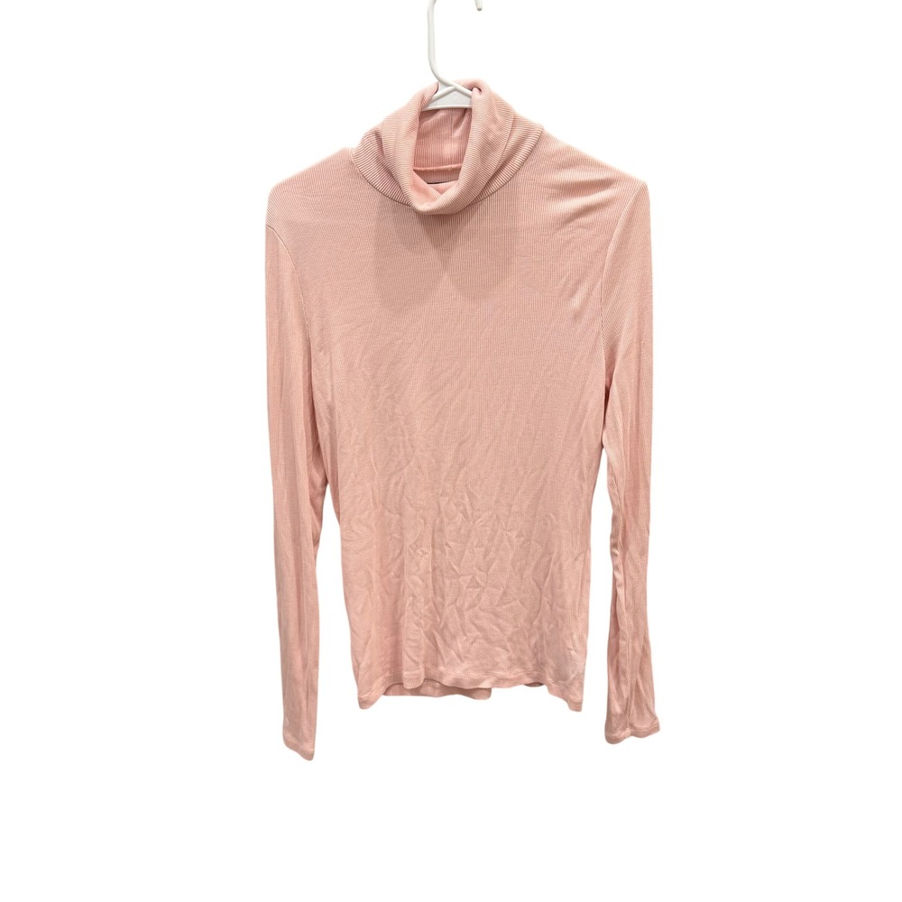 Lauren Ralph Lauren‎ Pink Ribbed Turtleneck Long Sleeve Top Large L
